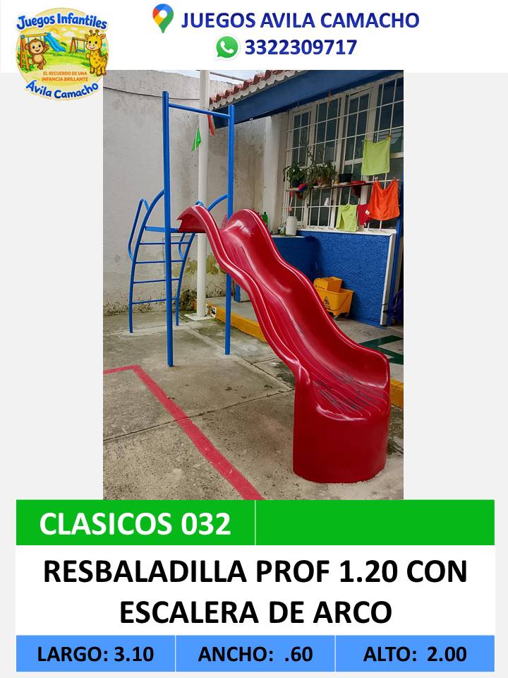 resbaladilla 1.20 escalera de arco